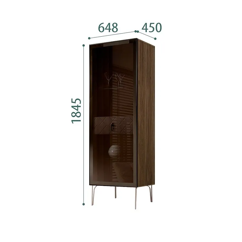 Витрина Bogemia Woodline Fa (Мокка/Черный) БМВ1-1С