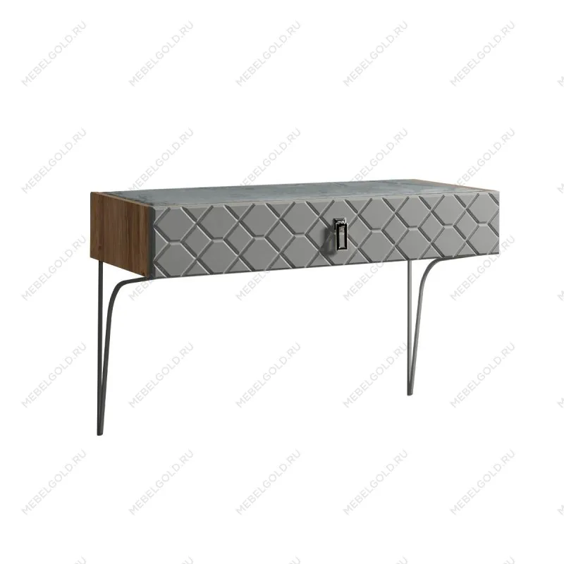 Стол туалетный Bogemia Woodline Fa (Серый) (Novabuk/Хром) БМСТ-1