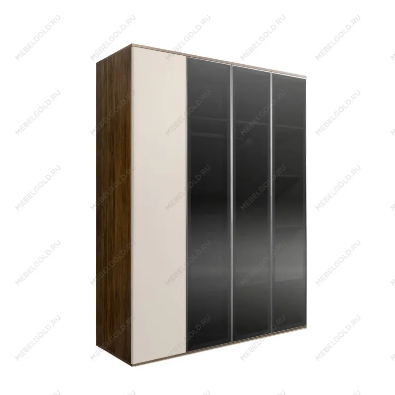 Шкаф 4-х дв. Bogemia Woodline Air (Слоновая кость/Серебро) БМШ2/4(3)