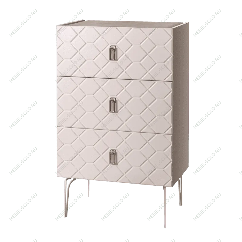 Комод Bogemia Farfalle (Слоновая кость) (Novabuk/Хром) БМКМ-1(Fa)
