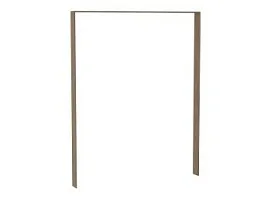 Декор обклад шкафа 4 дв., Палермо (16*150) Дуб Каселла коричневый/Экокожа Мокко, 12801