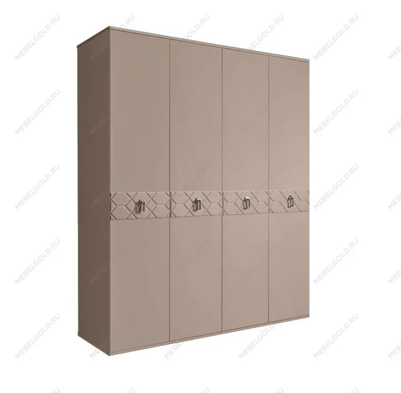 Шкаф 4-х дв. Bogemia Farfalle (Мокка/Хром) БМШ2/4(Fa)