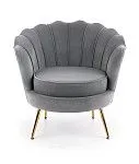 Кресло Halmar AMORINITO (серый/золотой) | изображение 2