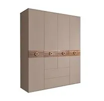 Шкаф 4-х дверный с ящиками, Bogemia Wood Fi (Мокка/Золото) БМШ2/41(Wo)