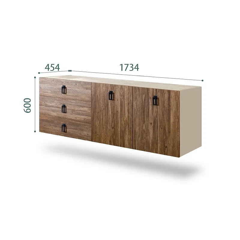 Комод 1.6м Bogemia Fly Wood Fa (Ваниль) (Novabuk/Черный) БМКМ-4