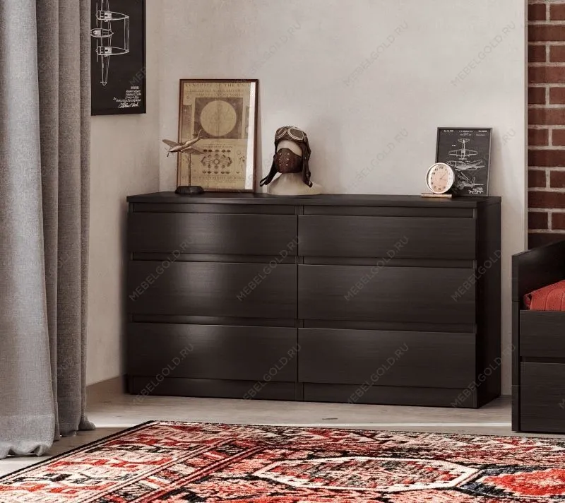 КАСТОР (KULLEN) комод ИКЕА / IKEA 6 ящиков Дуб Венге | изображение 4