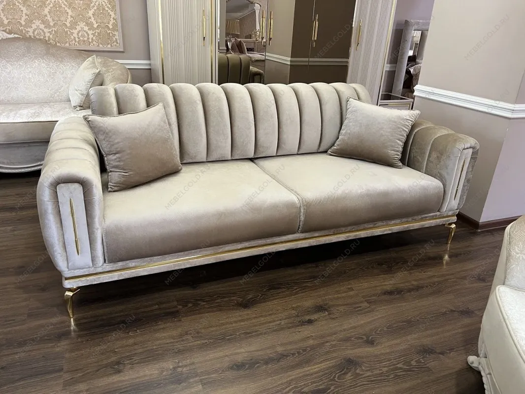 Диван Замира 3х местный бежевый | изображение 7