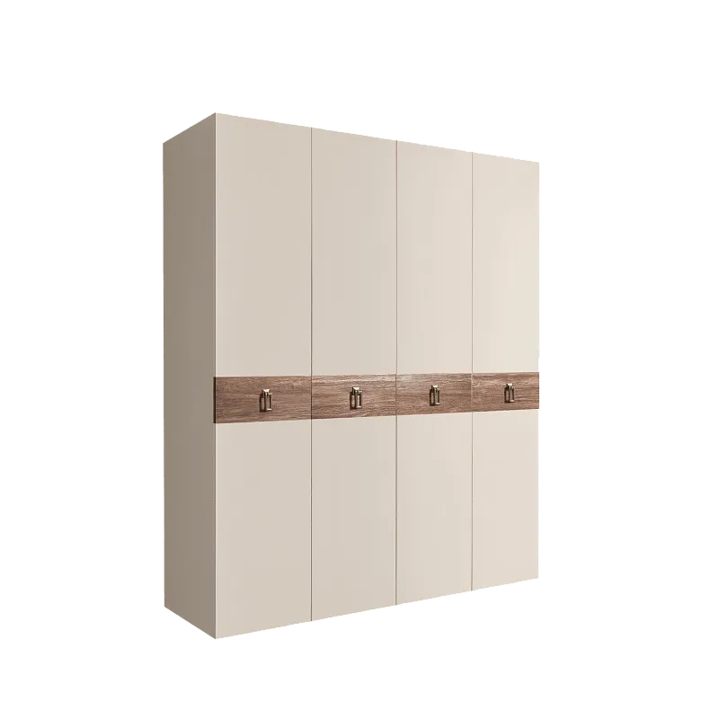Шкаф 4-х дв. Bogemia Wood Fa (Слоновая кость/Хром) БМШ2/4(Wo)