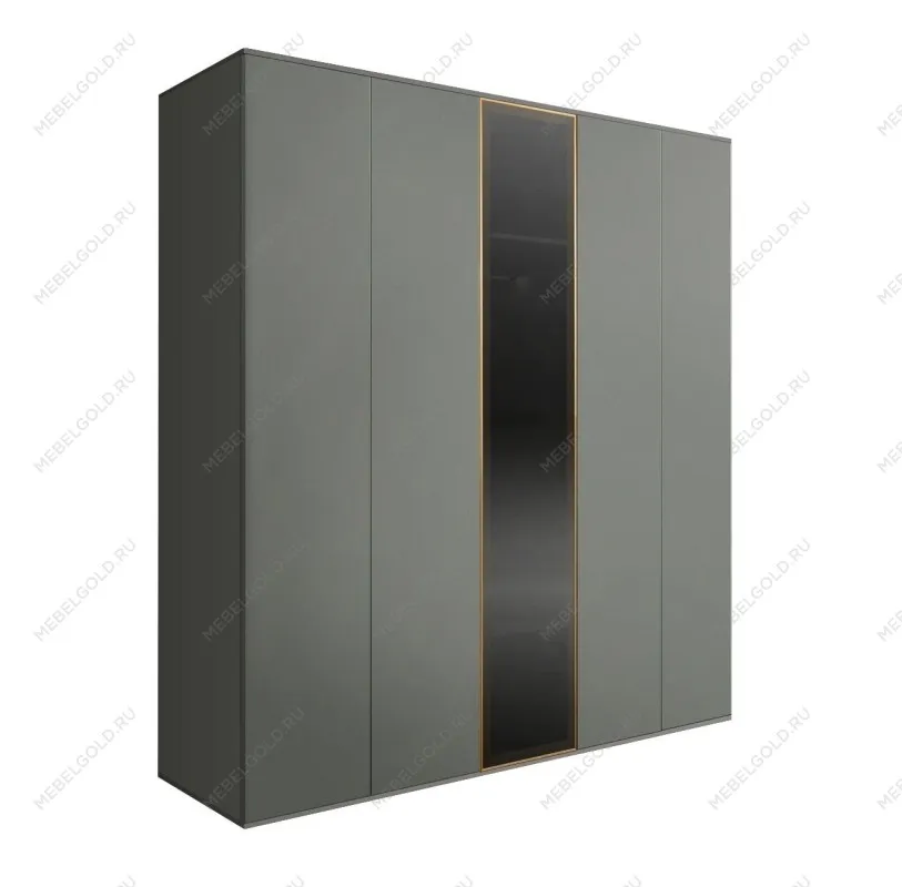 Шкаф 5-ти дв. Bogemia Air (Серый/Золото) БМШ2/5(1)