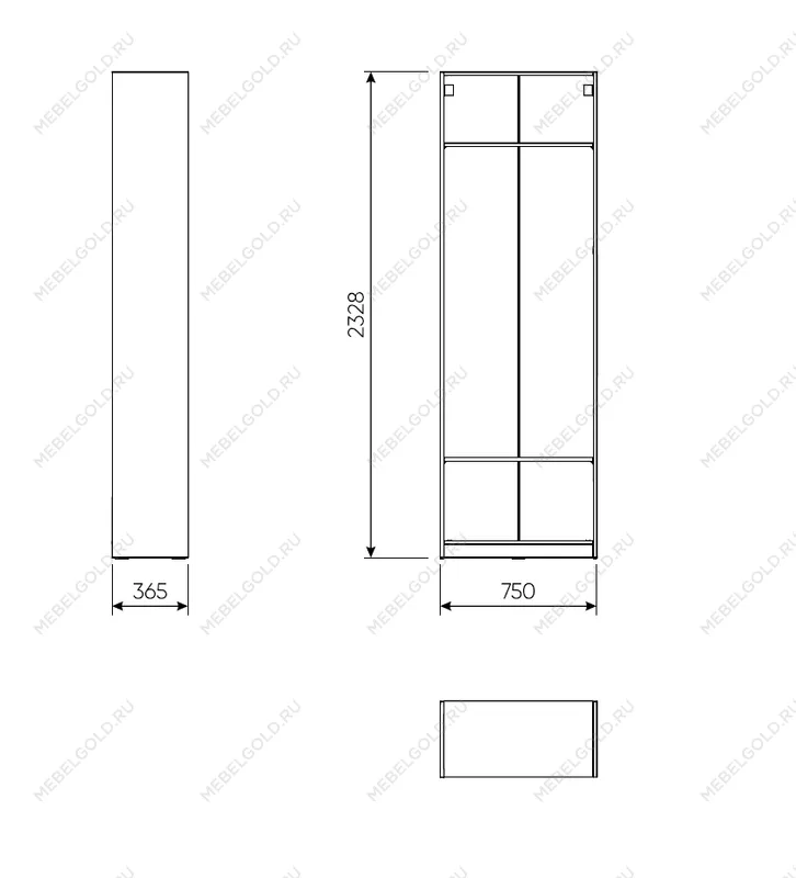 Стеллаж МАКС 75х36х233 белый | изображение 3