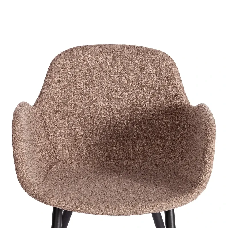 Кресло VALENTINO (mod. PC45-2)/1 шт. в упаковке, металл/экокожа/ткань, 55 х 58 х 81 см, Brown (коричневый)/чёрный | изображение 5