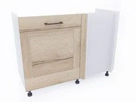 Стол под мойку угловой СМУ-120 левый, Дублин (1100*470*820) Дуб галифакс белый, 21674