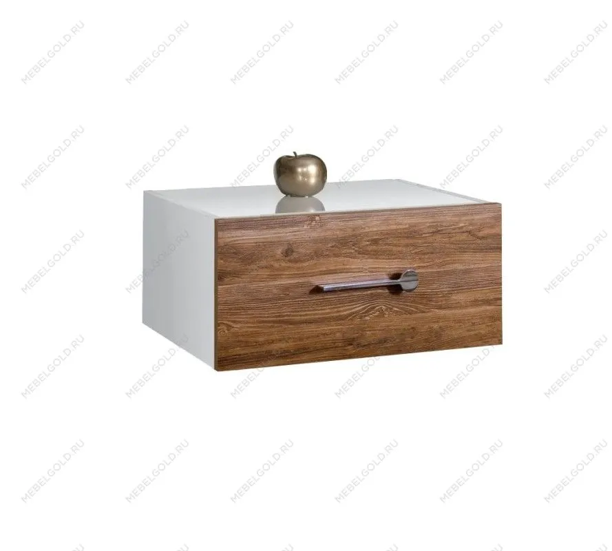 Тумба прикроватная Bogemia Fly Wood Wo (Белый) (Lakobel/Хром) БМТП-1