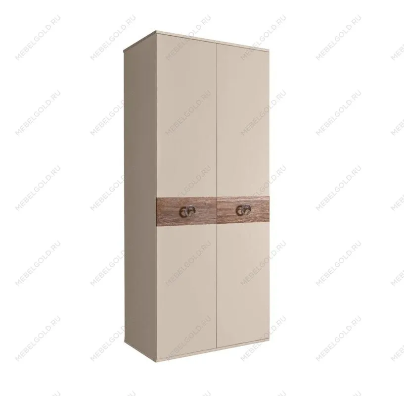 Шкаф 2-х дверный Bogemia Wood Fi (Ваниль/Хром) БМШ2/2(Wo)