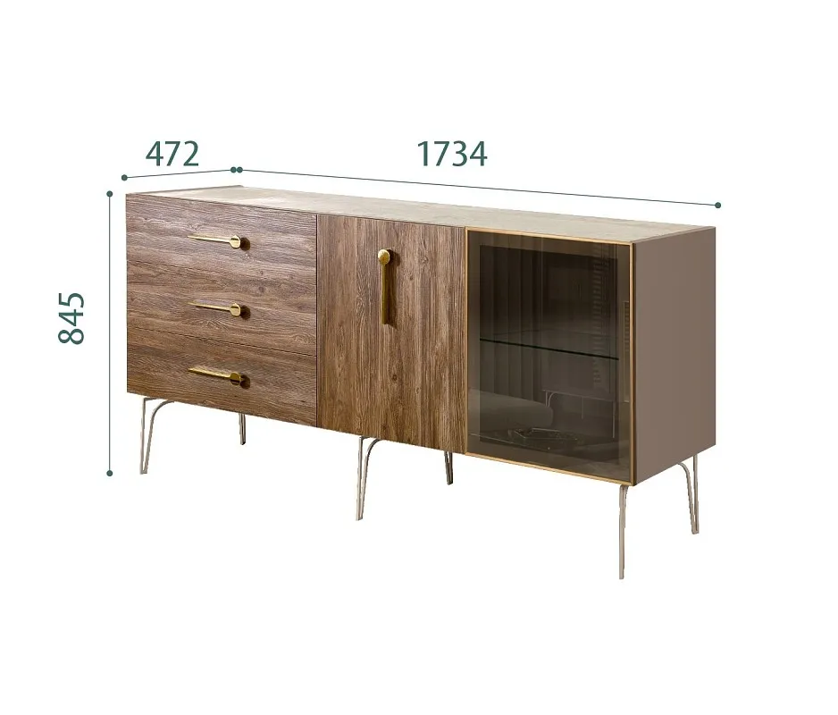 Комод 1.6м Bogemia Wood Wo (Мокка) (Novabuk/Золото) БМКМ-4(Wo)[5][10]