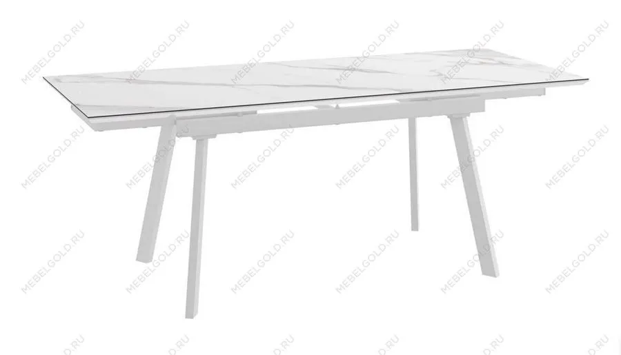 Стол с керамическим покрытием Chelsy (F)-160 (CALAKATTA ST CER/Белый) 160(40+40)х90 | изображение 1