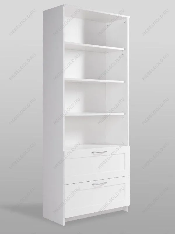 Стеллаж Сириус, 2 ящика, 78х35х190 см, белый | изображение 9