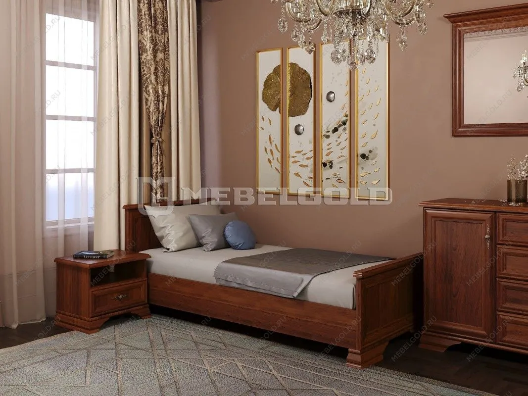 Кровать Кентаки LOZ/90x200 каштан | изображение 1