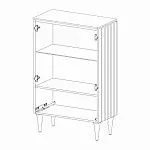 Шкаф комбинированный Лоренсо Графит МН-043-01 | изображение 1