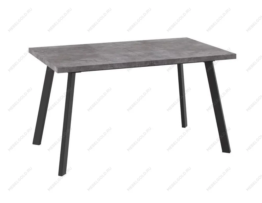 Стол раздвижной Бьерн-140 (Дымчатая керамика/Чёрный) 140(180)х85