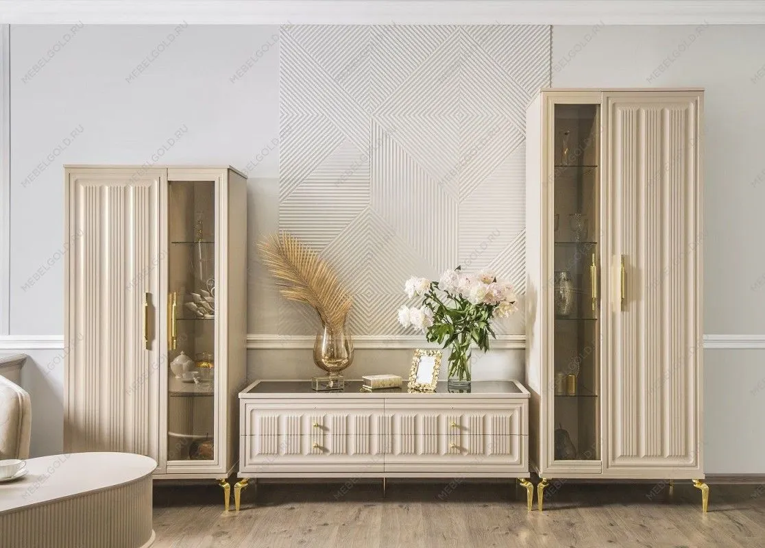 Витрина Замира 2-ств низкая бежевый | изображение 8