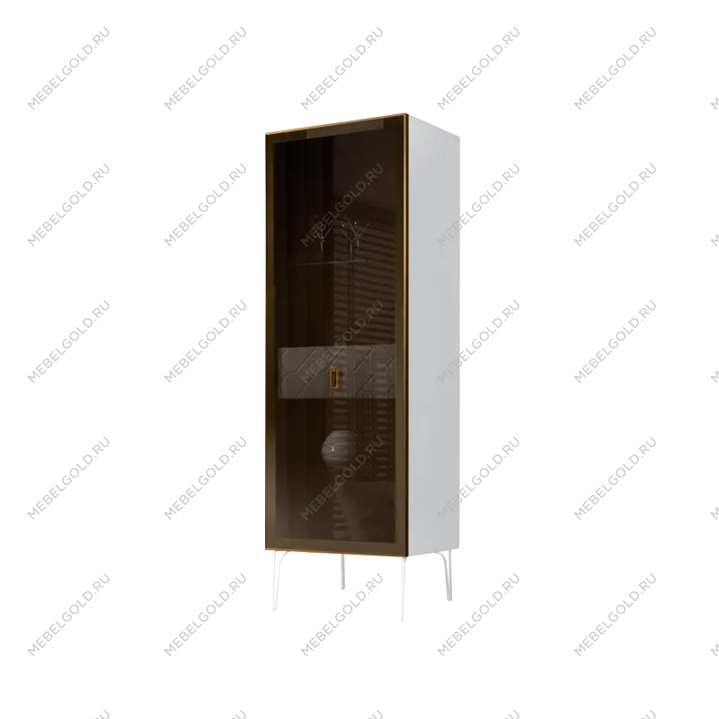 Витрина Bogemia Farfalle (Белый/Золото) БМВ1-1С(Fa)