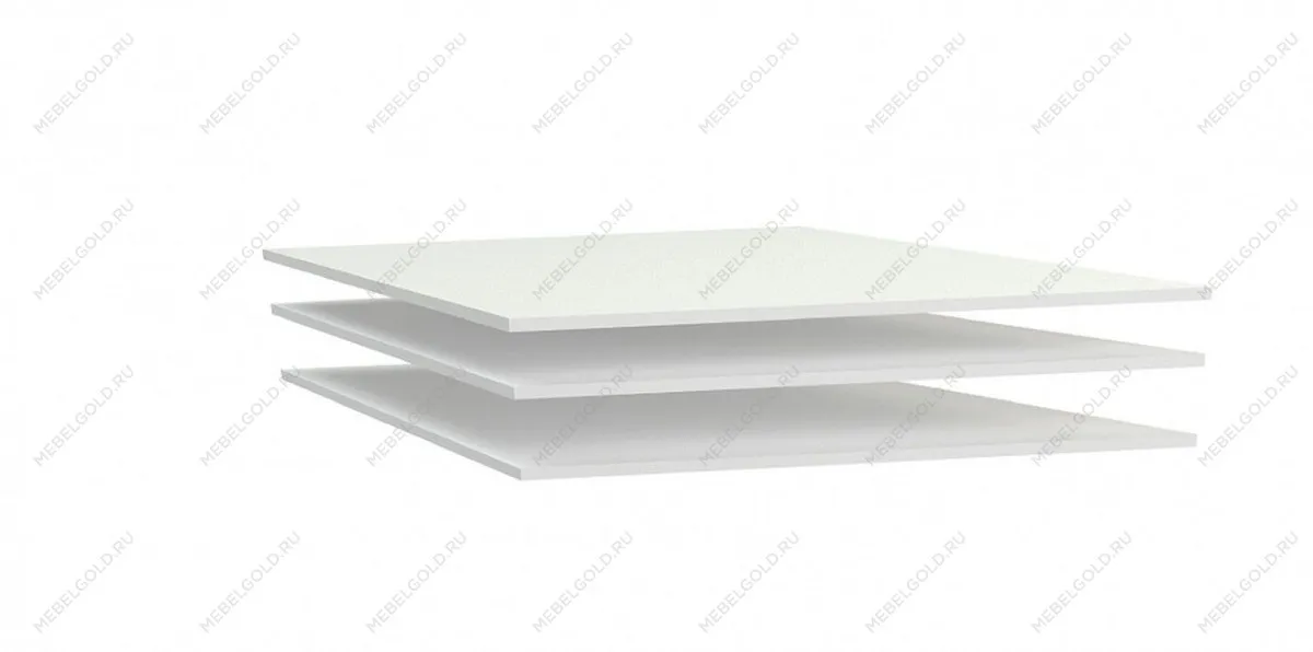 Дополнительные полки в 2-х дверный шкаф, Денвер (1068*495*16) Белый, 11715