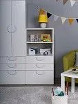 Стеллаж Пикси, с тремя выдвижными ящиками 60x57x120, белый (робкий подснежник) | изображение 8