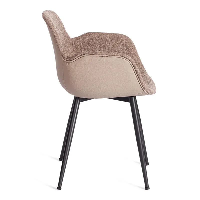 Кресло VALENTINO (mod. PC45-2)/1 шт. в упаковке, металл/экокожа/ткань, 55 х 58 х 81 см, Brown (коричневый)/чёрный | изображение 1