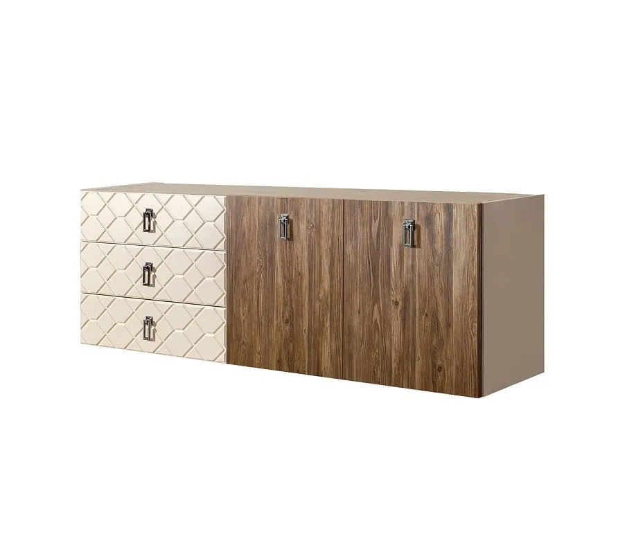 Комод 1.6м Bogemia Fly Wood Fa (Слоновая кость) (Novabuk/Хром) БМКМ-4