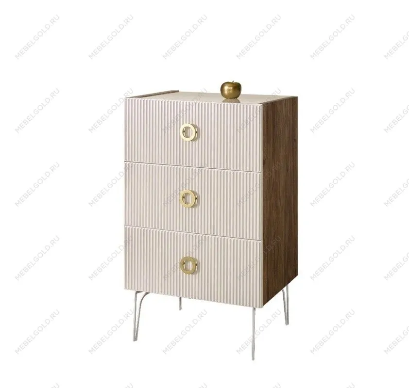 Комод Bogemia Woodline Fi (Слоновая кость) (Lakobel/Золото) БМКМ-1
