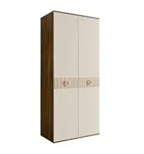 Шкаф 2-х дверный Bogemia Woodline Fi (Слоновая кость/Золото) БМШ2/2