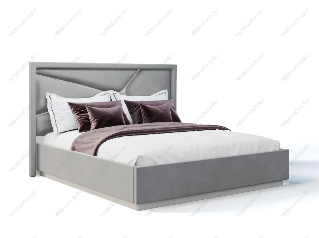 Кровать Лейла 180х200 светло серый камень