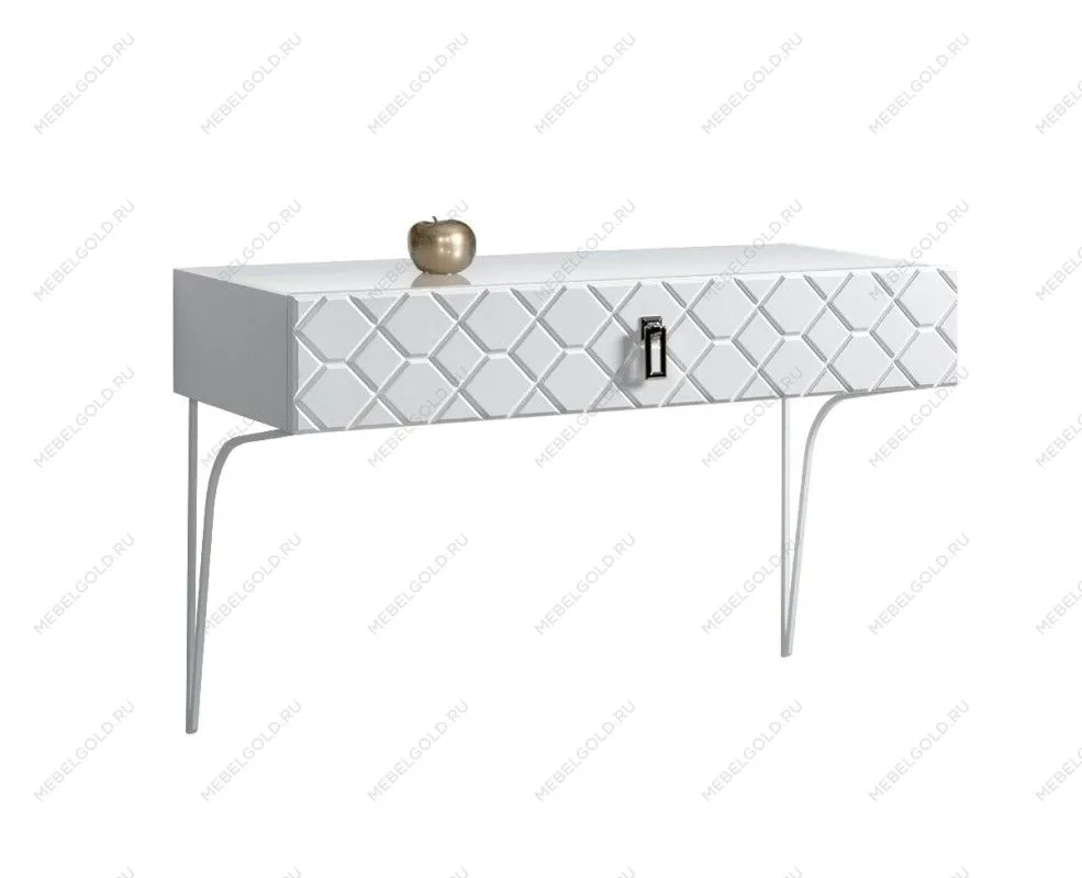 Стол туалетный (консоль) Bogemia Farfalle (Белый) (Lakobel/Хром) БМСТ-1(Fa)