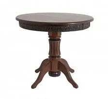 Стол Милорд (90х120 + юбка) т.орех+патина черный