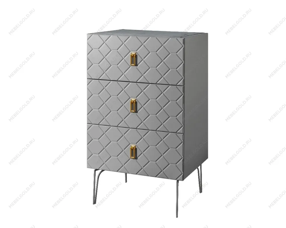 Комод Bogemia Farfalle (Серый) (Novabuk/Золото) БМКМ-1(Fa)