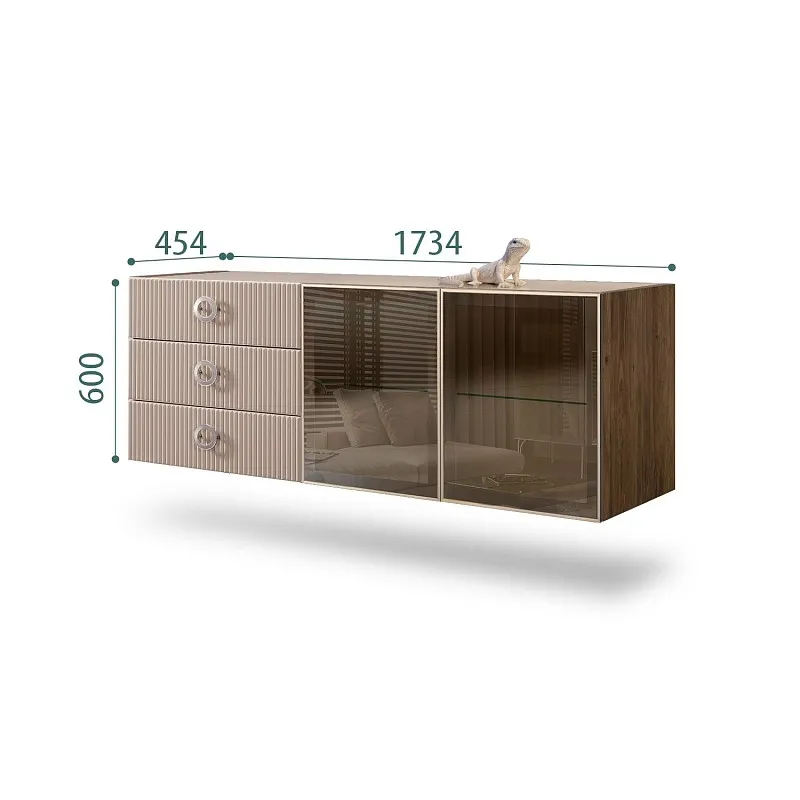 Комод 1.6м Bogemia Woodline Fly Fi (Мокка) (Lakobel/Хром) БМКМ-4[5]