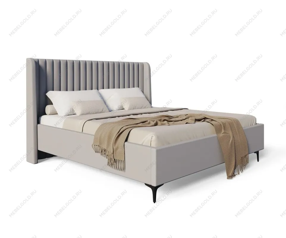 Кровать Стелла 160х200 светло серый камень