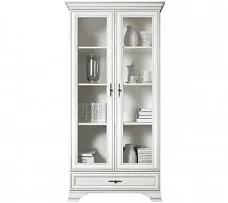 Шкаф с витриной Кентаки REG2W1S белый - Выставка Балашиха