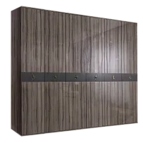 Шкаф 6-ти дверный Римини СОЛО (Орех империя/Золото) РМШ2/6(s)