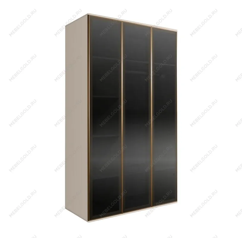Шкаф 3-х дверный Bogemia Air (Слоновая кость/Золото) БМШ2/3(3)