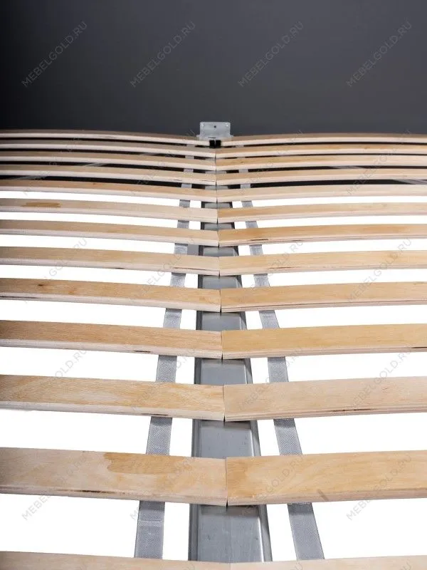 Кровать двуспальная Сага, 140х200 см, серая | изображение 5