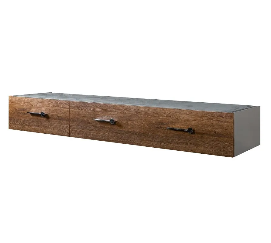 Тумба телевизионная 2.1м Bogemia Fly Wood Wo (Серый) (Novabuk/Хром) БМТ-2