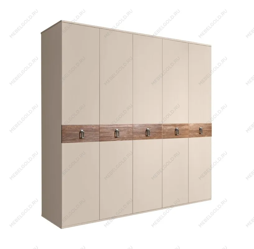 Шкаф 5-ти дв. Bogemia Wood Fa (Ваниль/Хром) БМШ2/5(Wo)