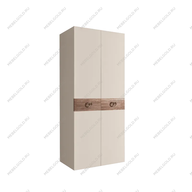 Шкаф 2-х дверный Bogemia Wood Fi (Слоновая кость/Хром) БМШ2/2(Wo)