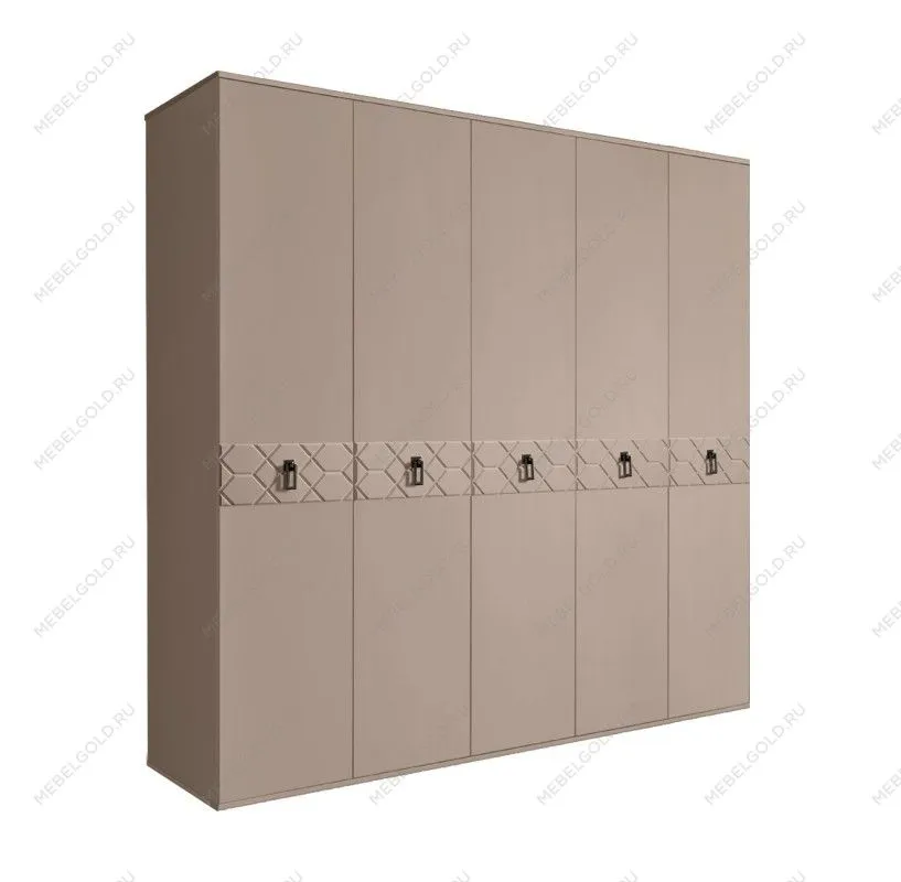 Шкаф 5-ти дв. Bogemia Farfalle (Мокка/Черный) БМШ2/5(Fa)