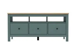 САГА тумба 3 ящика темно-бирюзовая/ясень