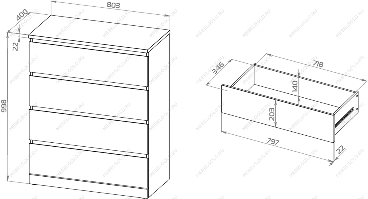МАЛЬМ / VARMA Комод ИКЕА / IKEA 4, 80x100x40, пигмент, белый | изображение 4