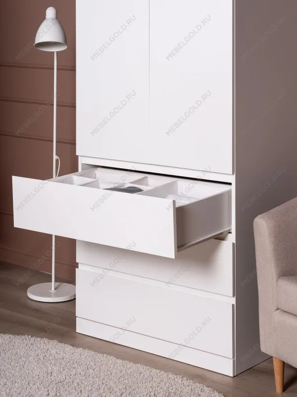 Шкаф распашной Варма СТОР, 80х57х222 см, белый | изображение 3