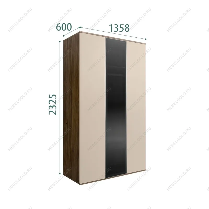 Шкаф 3-х дверный Bogemia Woodline Air (Ваниль/Серебро) БМШ2/3(1)